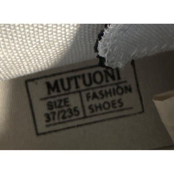 Mutuoni Hellfire Club Sneakers High-Top Canvas Black on White Sz 38 Like New - Picture 7 of 9